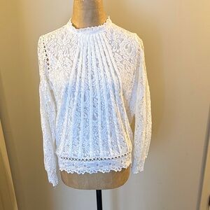 Autumn Cashmere White Lace Blouse